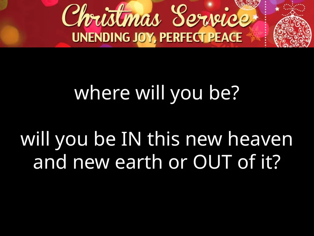 Luke 2:1-14 Two Great Commodities : Joy and Peace - slide 35 of 38