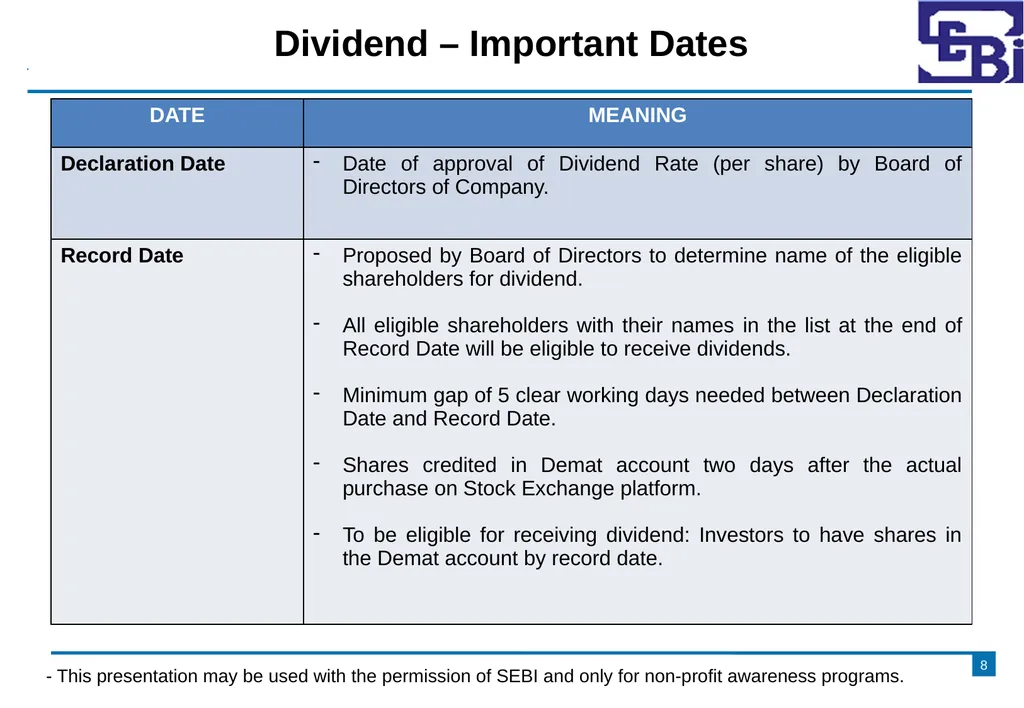 Corporate Actions [Bonus, Stock Split and - slide 8 of 16