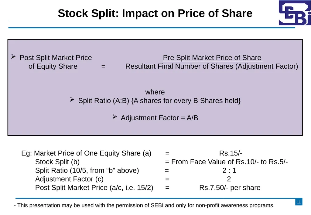 Corporate Actions [Bonus, Stock Split and - slide 11 of 16