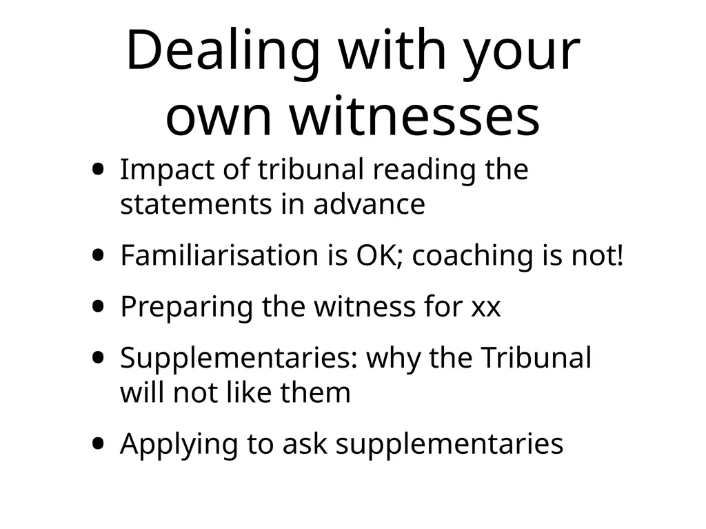 Employment Tribunal Advocacy Presented by John - slide 7 of 17
