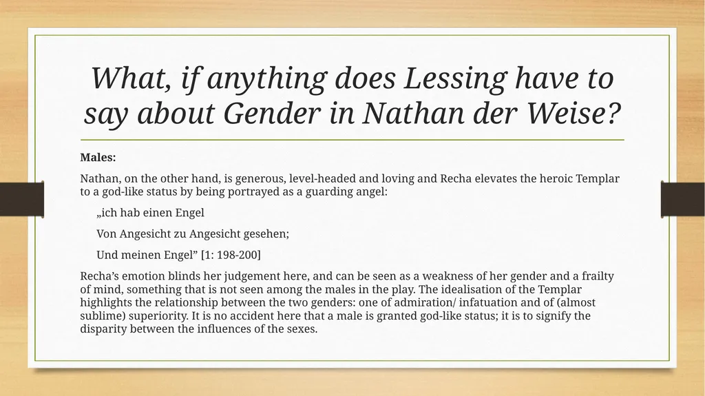 Nathan der Weise Group 1 To what extent does - slide 8 of 11