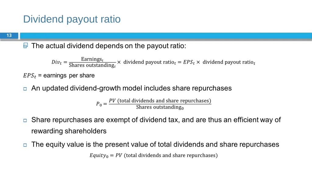Corporate Finance for Long-Term Value Chapter 9: - slide 13 of 31
