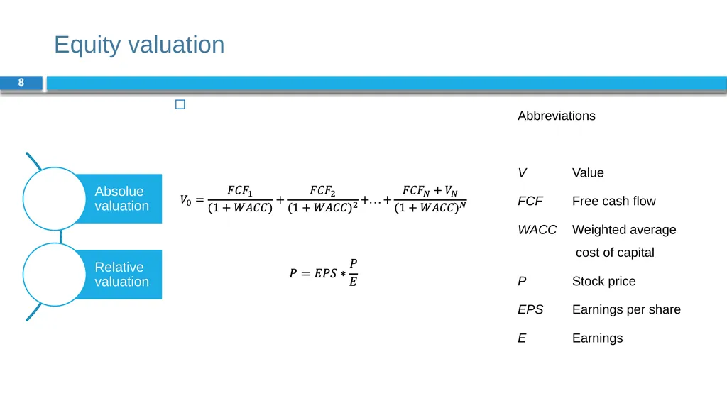 Corporate Finance for Long-Term Value Chapter 9: - slide 8 of 31
