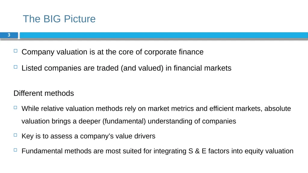 Corporate Finance for Long-Term Value Chapter 9: - slide 3 of 31