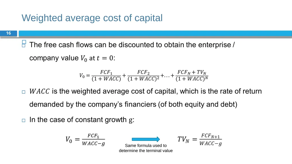 Corporate Finance for Long-Term Value Chapter 9: - slide 16 of 31