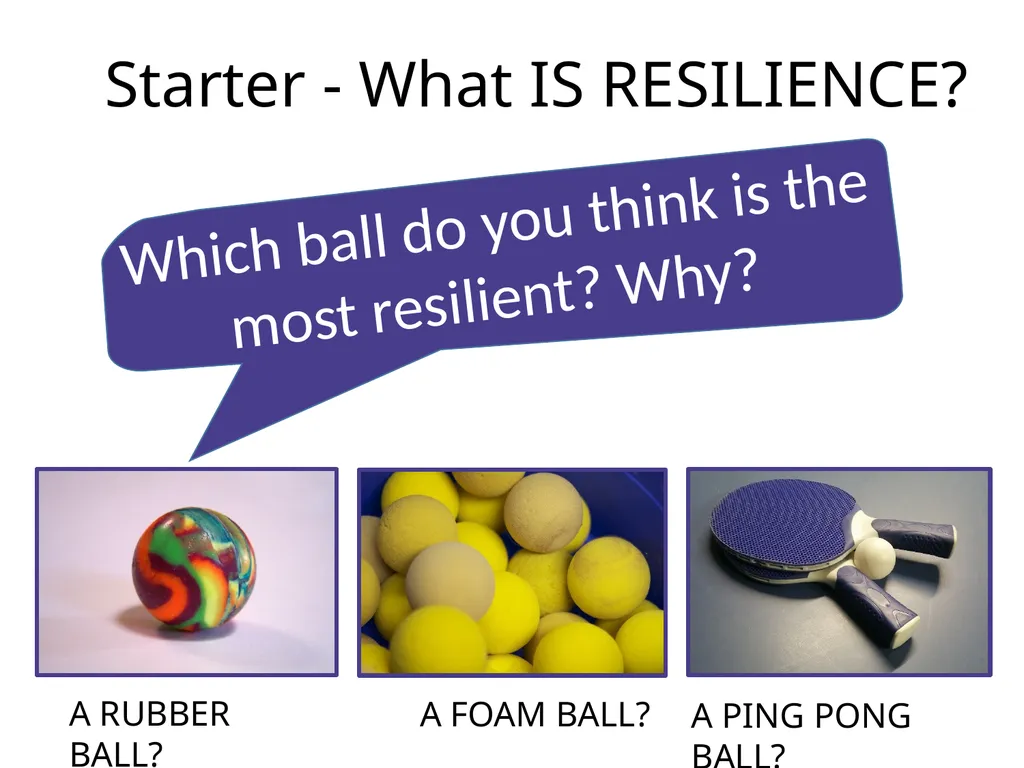 DIGITAL RESILIENCE Starter - What IS RESILIENCE? A - slide 3 of 15