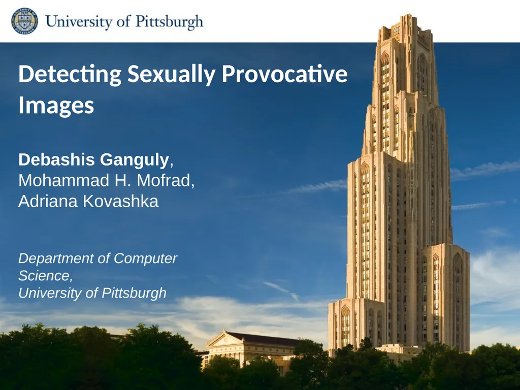 Detecting Sexually Provocative Images Debashis - slide 1 of 13