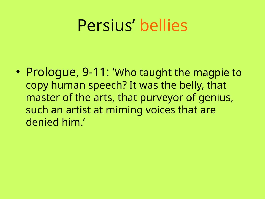 The Vulnerable Body Stuffed bellies and bad taste: - slide 10 of 13
