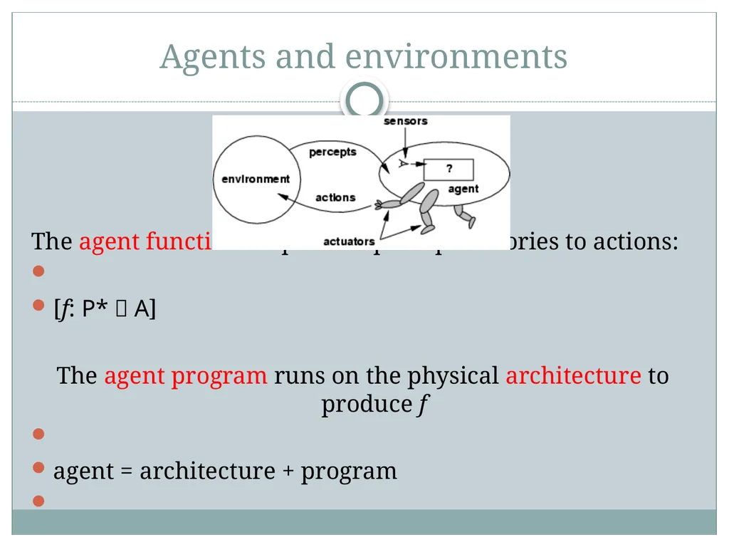 Chapter 2 Intelligent Agents Outline Agents and - slide 4 of 28