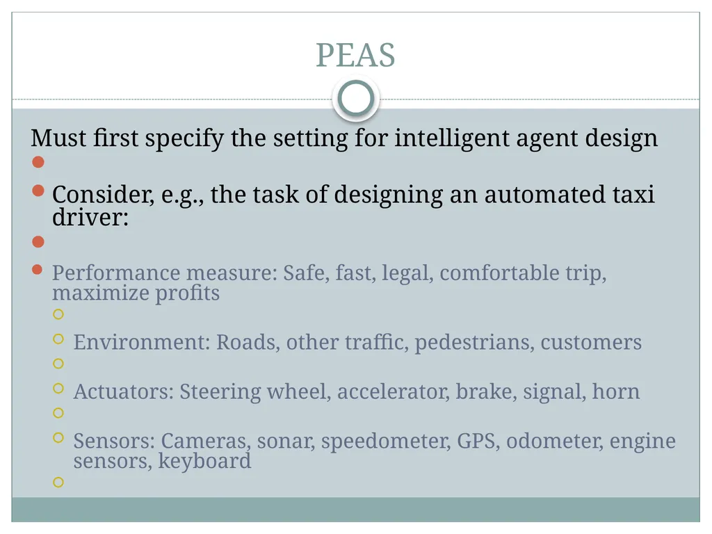 Chapter 2 Intelligent Agents Outline Agents and - slide 11 of 28