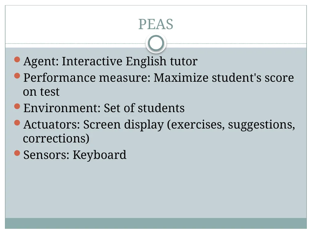 Chapter 2 Intelligent Agents Outline Agents and - slide 14 of 28