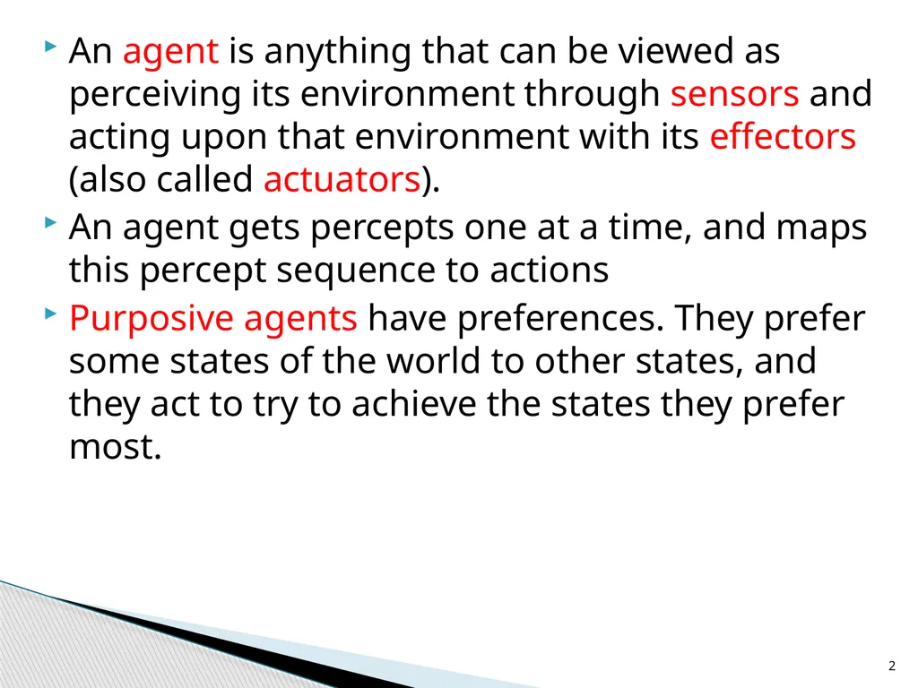 Agent Architectures and Hierarchical Control - slide 2 of 24