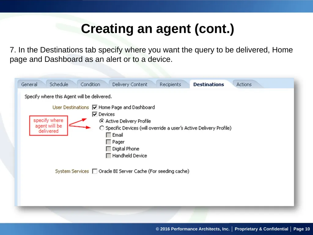 Agents in OBIEE September 22, 2016 © 2016 - slide 10 of 27