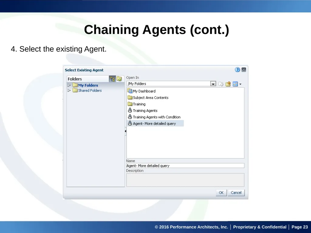 Agents in OBIEE September 22, 2016 © 2016 - slide 23 of 27