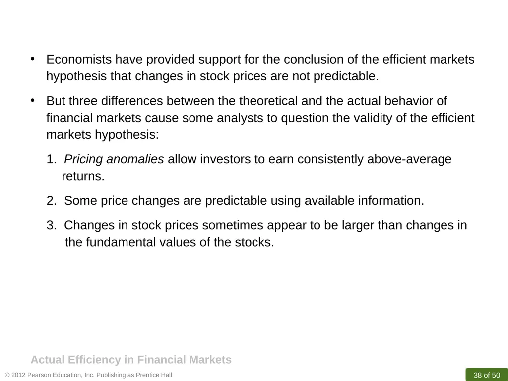 R. GLENN HUBBARD ANTHONY PATRICK O’BRIEN Money, - slide 38 of 50