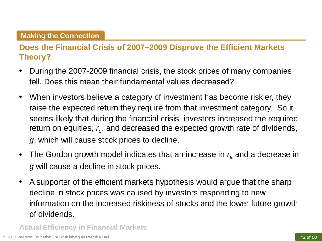 R. GLENN HUBBARD ANTHONY PATRICK O’BRIEN Money, - slide 43 of 50