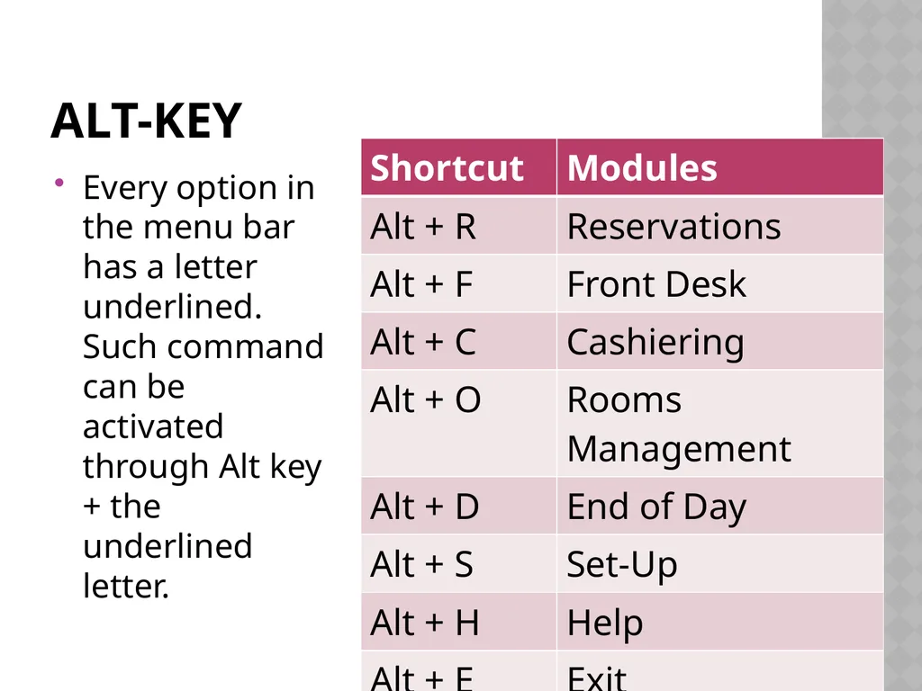 CHAPTER 1 GETTING TO KNOW MICROS OPERA Chapter 1: - slide 13 of 17