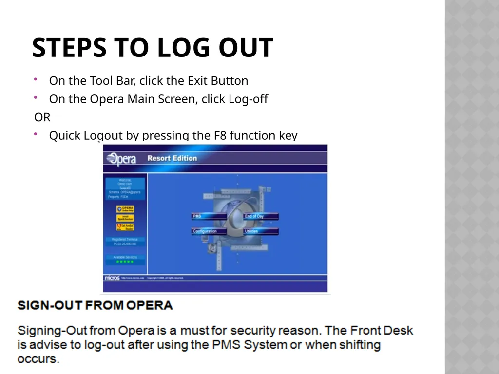 CHAPTER 1 GETTING TO KNOW MICROS OPERA Chapter 1: - slide 6 of 17