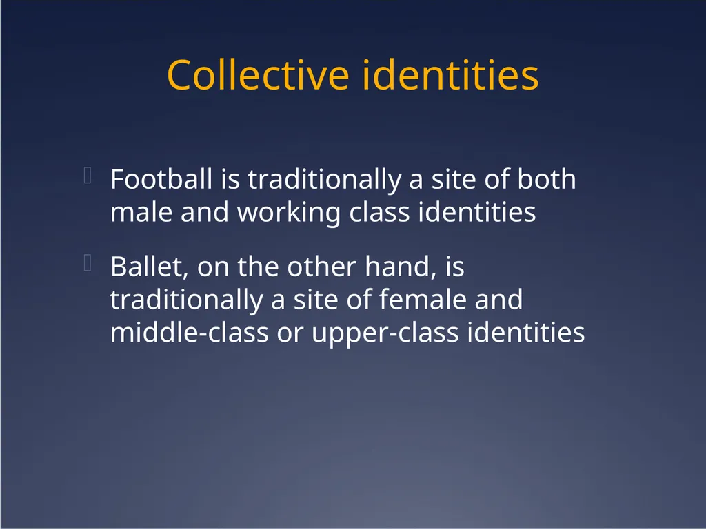 Sport, nationalism and identity Cultural Identity - slide 9 of 31