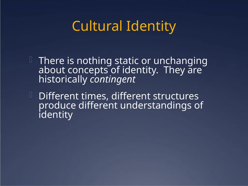 Sport, nationalism and identity Cultural Identity - slide 3 of 31