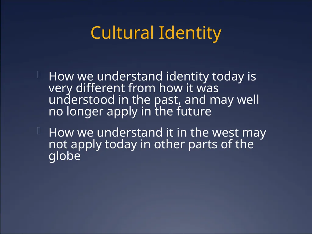 Sport, nationalism and identity Cultural Identity - slide 4 of 31