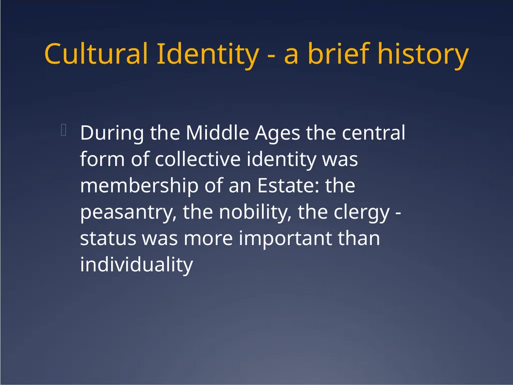 Sport, nationalism and identity Cultural Identity - slide 13 of 31