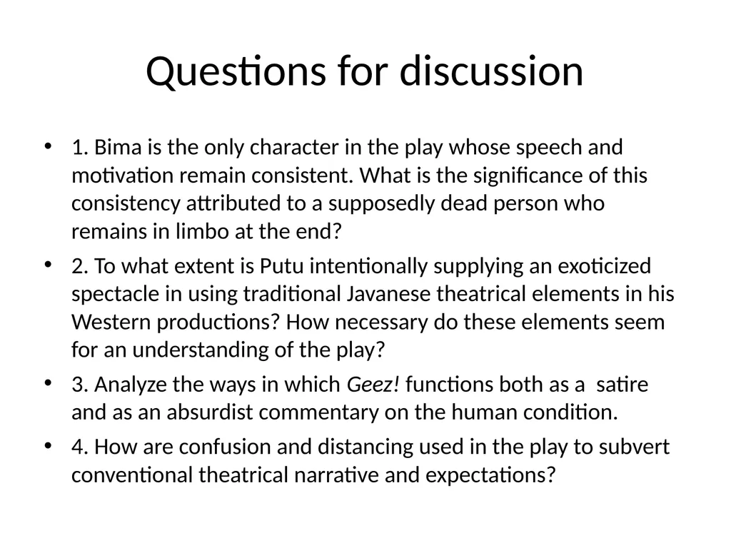 Modern Indonesian Drama Beyond Bali Good News! - slide 21 of 22