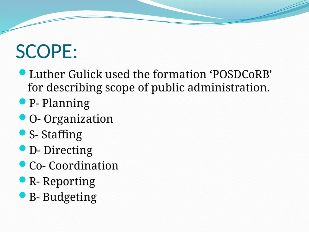 PUBLIC ADMINISTRATION AS A CONCEPT INGTRODUCTION: - slide 5 of 5