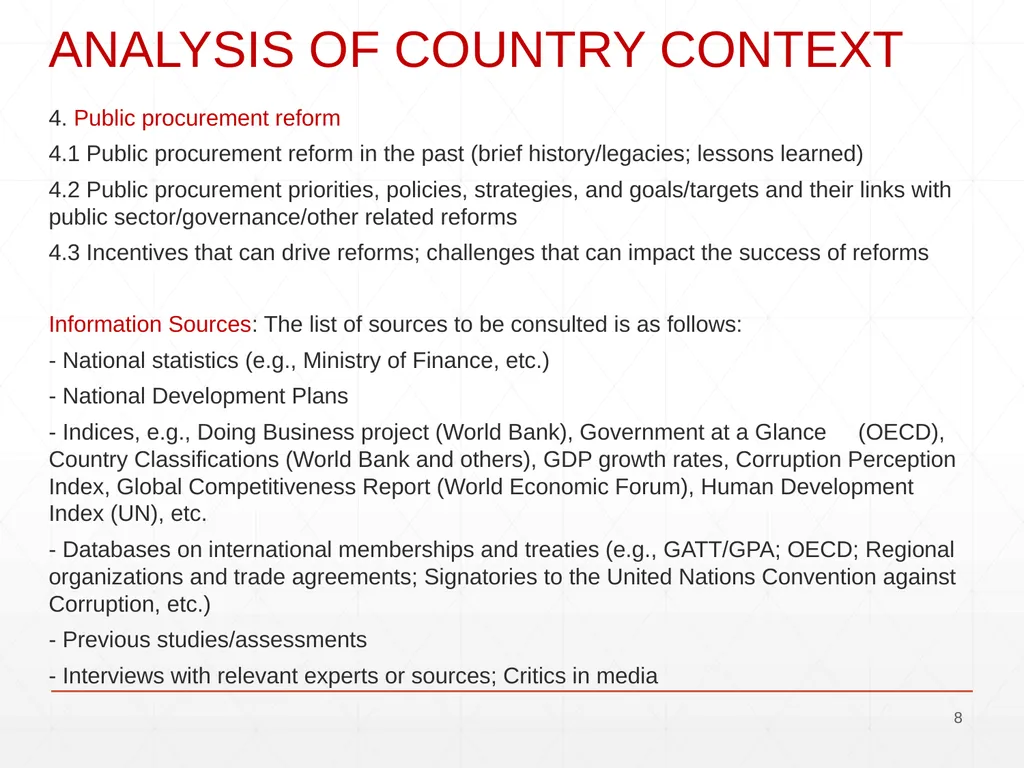 OECD - MAPS Methodology for Assessment of - slide 8 of 17