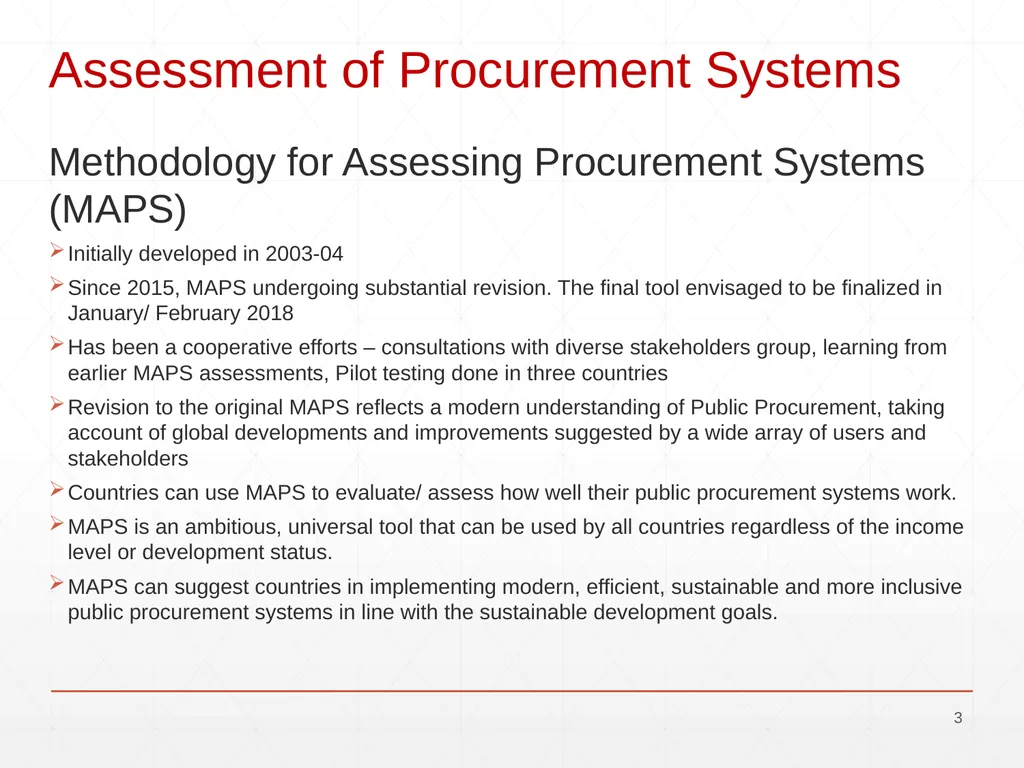 OECD - MAPS Methodology for Assessment of - slide 3 of 17