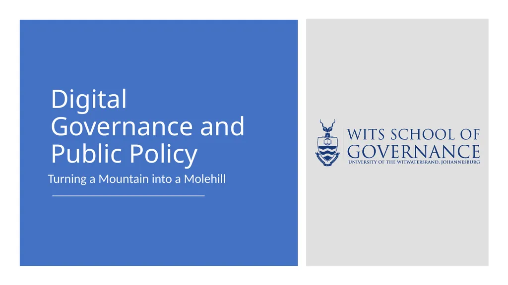 Digital Governance and Public Policy Turning a - slide 1 of 24