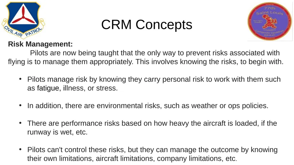 Crew/Cockpit Resource Management (CRM) First - slide 10 of 11