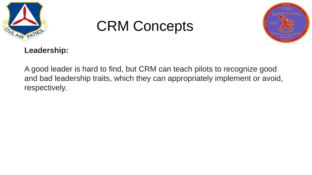 Crew/Cockpit Resource Management (CRM) First - slide 11 of 11