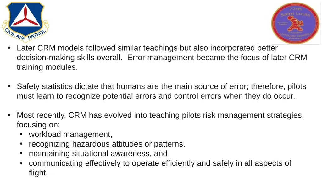 Crew/Cockpit Resource Management (CRM) First - slide 7 of 11