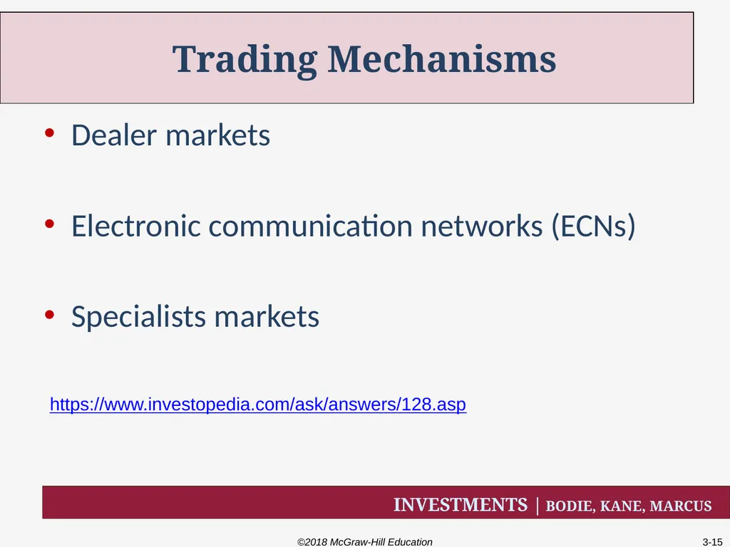 Chapter Three How Securities are Traded How firms - slide 15 of 40