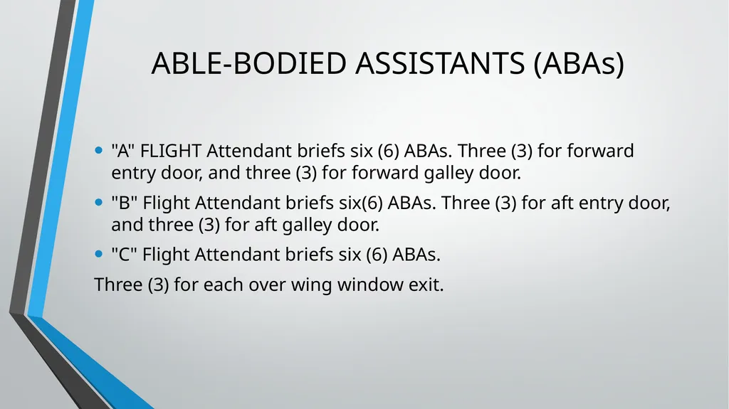 CABIN CREW TRAINING LESSON 7 AND 8 TUTOR: ANDREA - slide 21 of 35