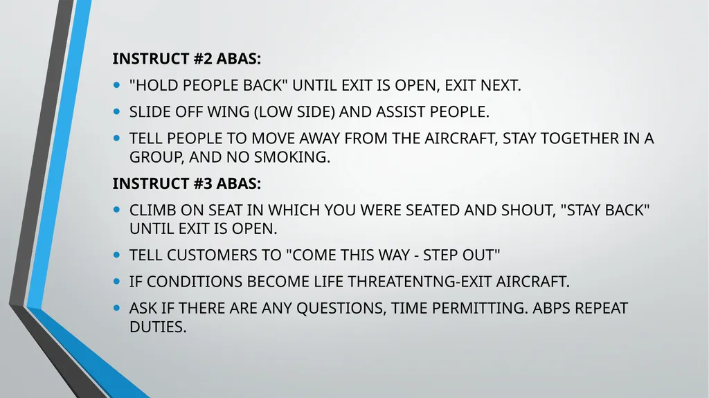 CABIN CREW TRAINING LESSON 7 AND 8 TUTOR: ANDREA - slide 28 of 35