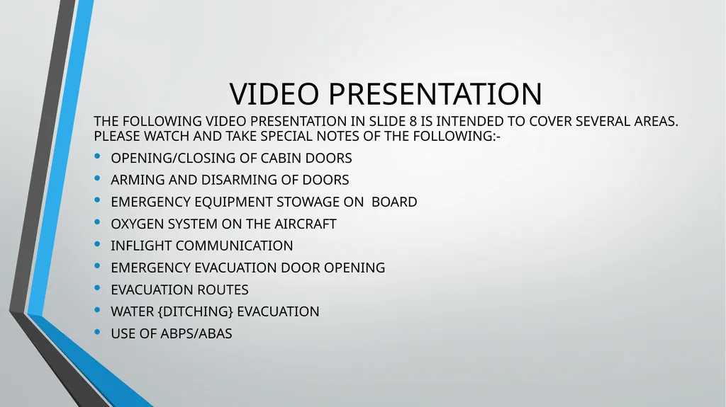 CABIN CREW TRAINING LESSON 7 AND 8 TUTOR: ANDREA - slide 7 of 35