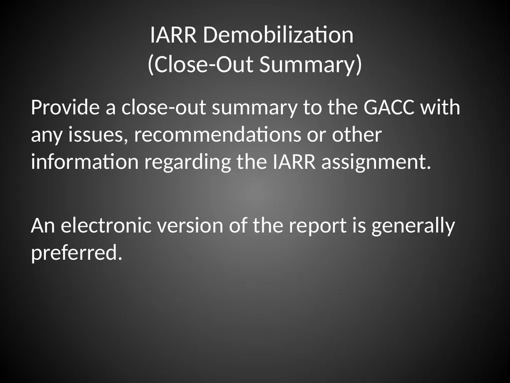 Interagency Resource Representative (IARR) - slide 73 of 84