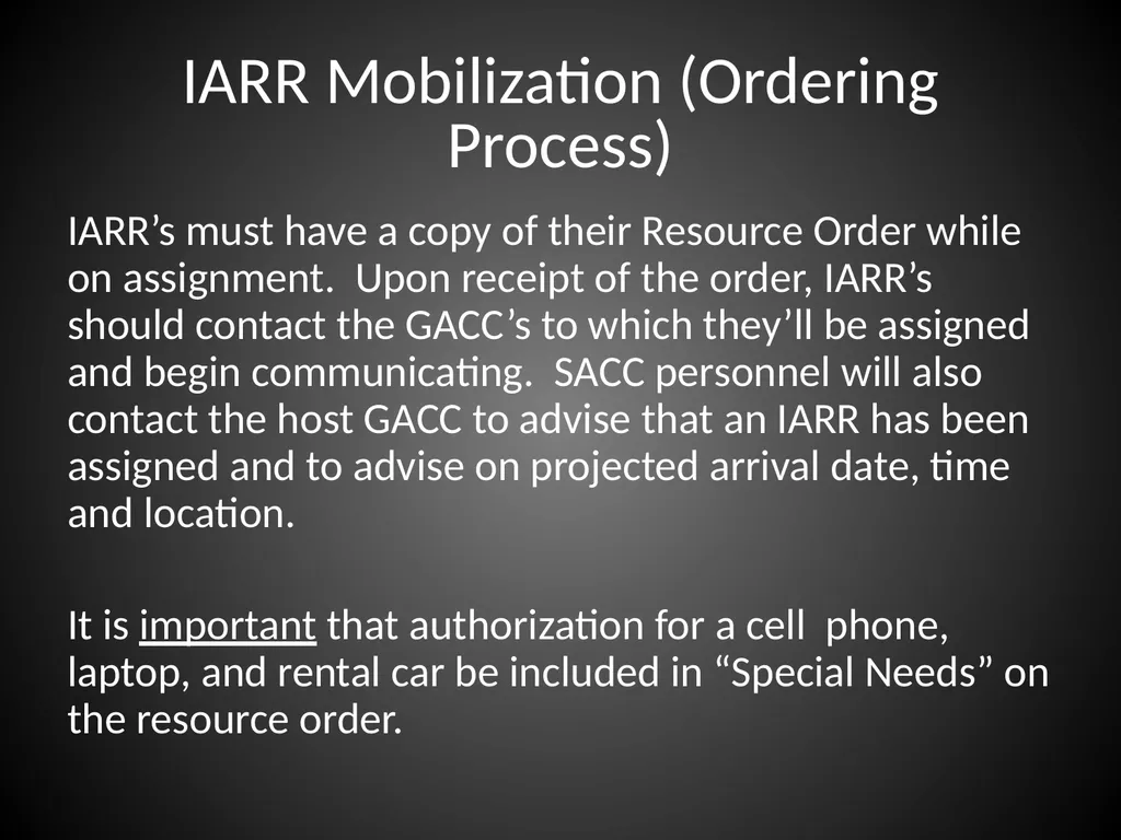 Interagency Resource Representative (IARR) - slide 12 of 84