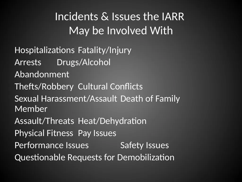 Interagency Resource Representative (IARR) - slide 10 of 84