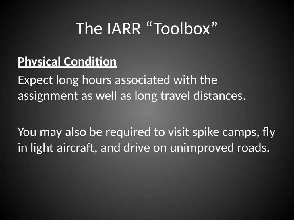 Interagency Resource Representative (IARR) - slide 76 of 84