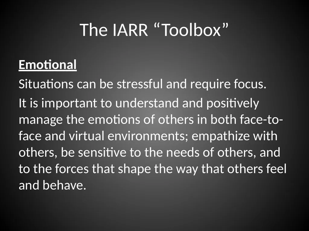 Interagency Resource Representative (IARR) - slide 77 of 84