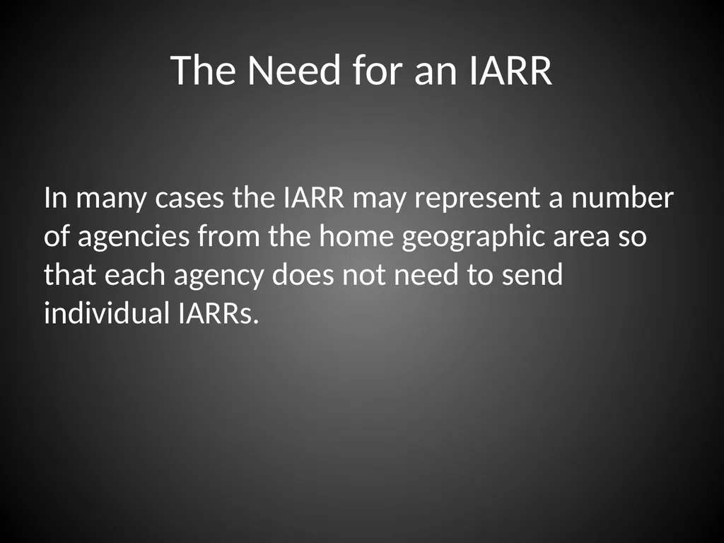 Interagency Resource Representative (IARR) - slide 5 of 84