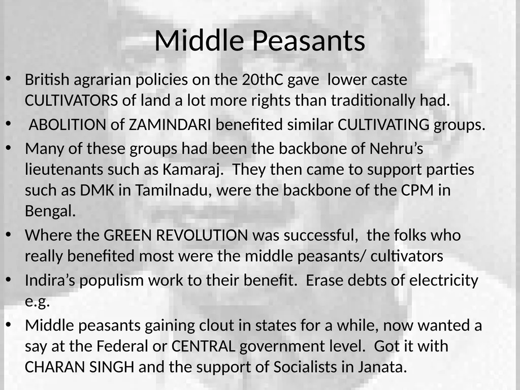 Janata Party and Aftermath In March 1977 the - slide 5 of 10