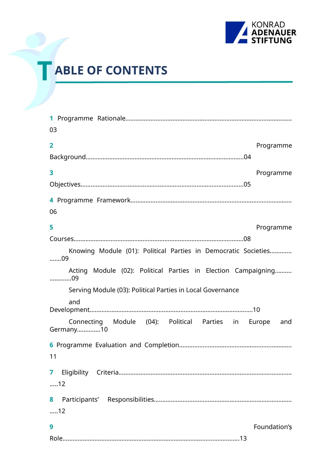 T ABLE OF CONTENTS 1 Programme - slide 2 of 16