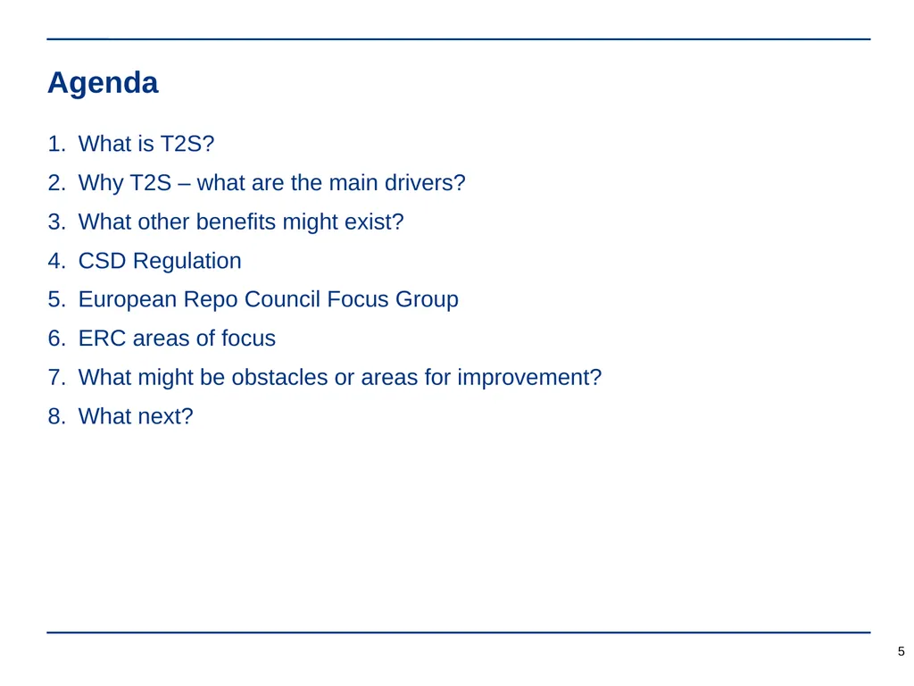 TARGET2-Securities (T2S) is coming, get ready! - slide 5 of 27
