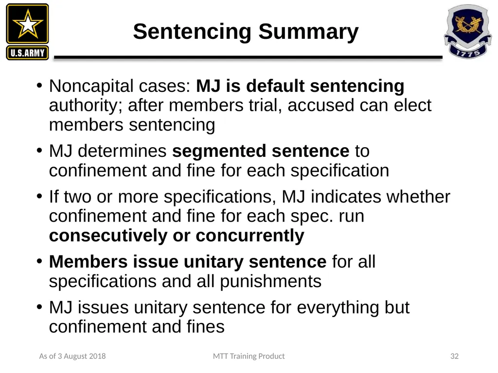 As of 3 August 2018 MTT Training Product 1 - slide 19 of 44