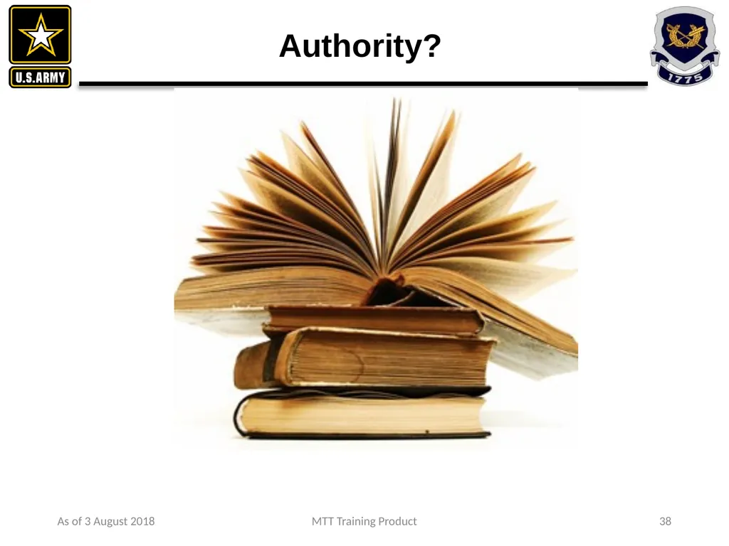 As of 3 August 2018 MTT Training Product 1 - slide 23 of 44