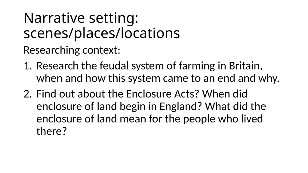 Harvest by Jim Crace ENGLISH LITERATURE B PAPER 2: - slide 7 of 28